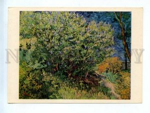 542219 USSR 1978 Vincent Van Gogh Lilac Bush Hermitage Aurora Publishing House