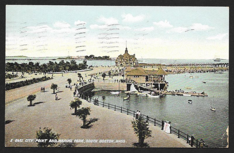 City Point & Marine Park South Boston Massachusetts Used c1907