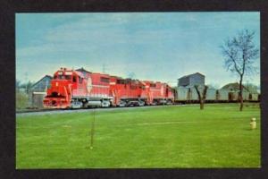 MICHIGAN MI OWOSSO Ann Arbor Railroad Train Postcard PC