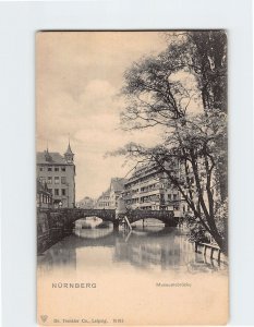 Postcard Museumsbrücke, Nürnberg, Germany