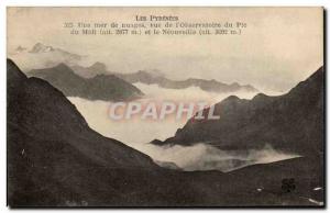 Old Postcard Pyrenees A sea of ​​clouds to the & # 39observatoire of Midi...