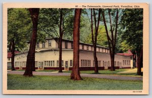 Vermilion Ohio~The Tabernacle @ Linwood Park~Vintage Linen Postcard