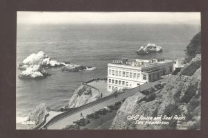 RPPC SAN FRANCISCO CLIFF HOUSE SEAL ROCKS OLD CARS REAL HPOTO POSTCARD