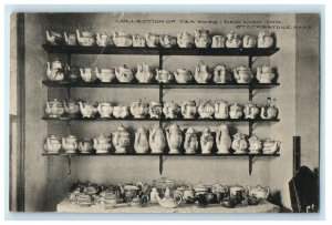 1910 Collection of Tea Pots Red Lion Inn Stockbridge Massachusetts MA Postcard