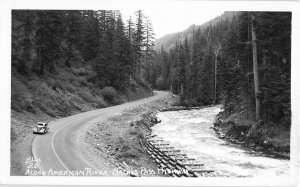 RPPC American River, Naches Pass Highway, WA Ellis Photo c1940s Vintage Postcard