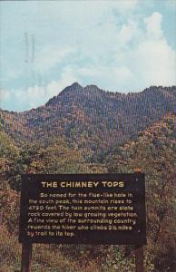 The Chimneys As Seen From Transmountain Highway Great Smorky Mountains Nation...