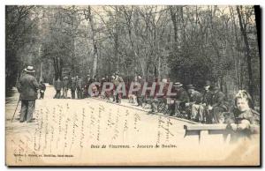 Old Postcard Petanque Paris Bois de Vincennes balls TOP Players