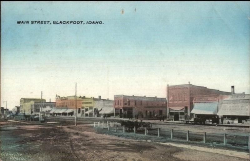 Blackfoot ID Main St. c1910 Postcard jrf