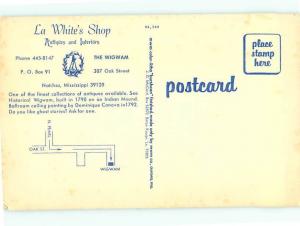 Vintage Post Card La Whites Shop Antiques Interiors Natchez Miss # 4253