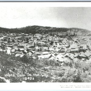 c1950s Ward, Colo 1890s Repro RPPC Birds Eye Real Photo Gebhardt Postcard A170