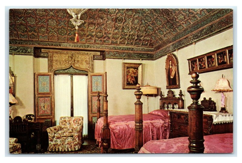 Postcard Hearst San Simeon CA - North Bedroom of the Gothic Suite M19