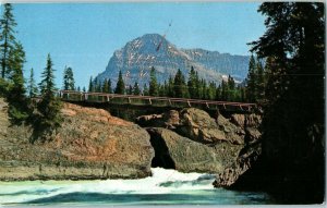 Bridges Postcard Natural Bridge on the Kicking Horse River Canada Posted 1964
