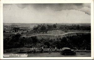 Vtg Kentucky BY Burkeville Hill Highway 90 Scenic View Old Car 1950s Postcard