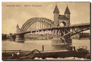 Old Postcard Bonn Rheinbrucke