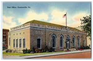 c1940 Post Office Exterior Building Coatesville Pennsylvania PA Vintage Postcard