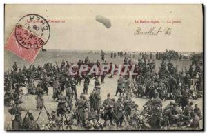 Old Postcard Army Signal ball Pause