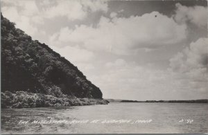 RPPC Postcard Mississippi River Dubuque Iowa IA