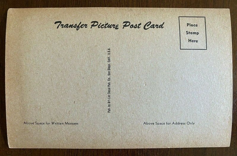 Decalcomania Transfer Picture Postcard Pueblo Indian~133809