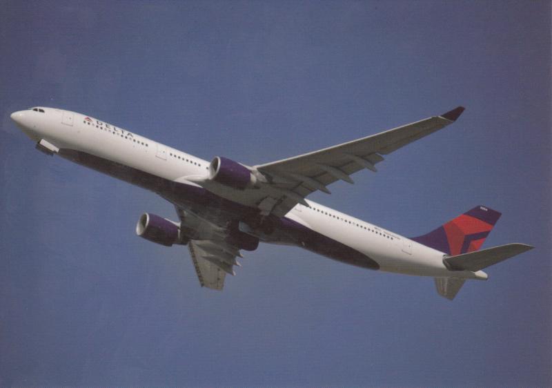 DELTA AIRLINES, A330-323X, unused Postcard