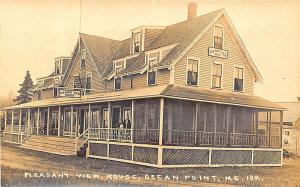 Ocean Point ME Pleasant View House Eastern Illustrating RPPC Postcard