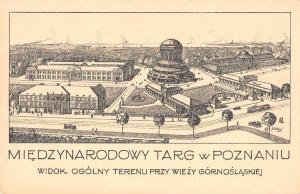 Poznan Poland Gornoslaskiej Tower Miedzynarodowy Targ Antique Postcard J75808