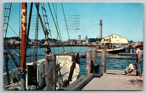 Provincetown, Cape Cod, Massachusetts - Town Wharf - 1964 - Postcard