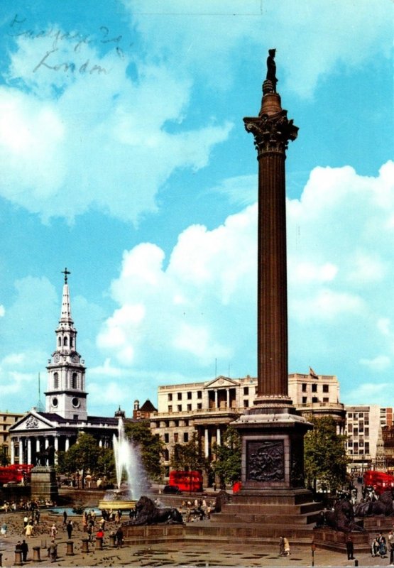 England London Trafalgar Square Nelson's Column 1963