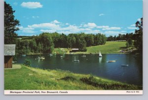 Sailboats, Walinaik Cove, Mactaquac Provincial Park, New Brunswick, Postcard