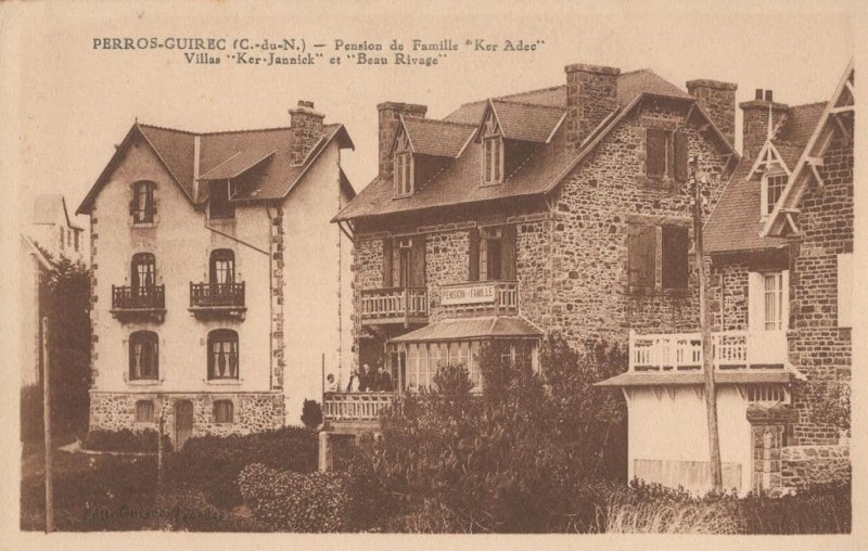 Perros Guirec Pension Hotel De Ker Adec Villas French Postcard