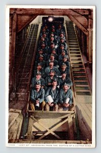 Just Up Ascending From Depths Copper Mine WB Postcard UNP VTG Phostint Unused 