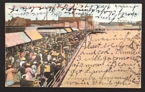 The Sunday Promenade on the Boardwalk Atlantic City 1909 Chilton Printing Co 