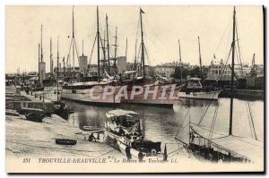 Old Postcard Trouville Deauville Basin Yachts