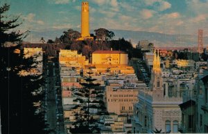 USA Historical Telegraph Hill San Francisco California Chrome Postcard 08.36