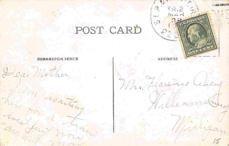 Great Northern Railway Depot Minot North Dakota 1911 postcard