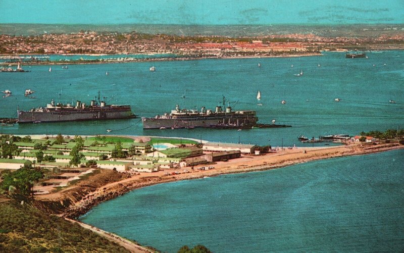 Vintage Postcard 1965 San Diego Bay From Cabrillo Monument San Diego California 