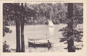 North Carolina Greensboro A View Of The Lake At Camp Herman Near