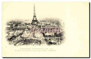 COPYRIGHT Old Postcard Paris Universal Exhibition of 1900 Parks Trocadero and...