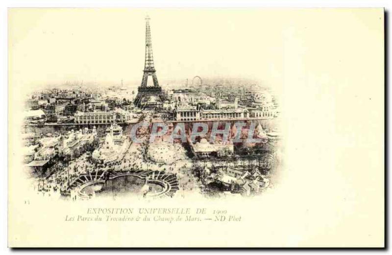 COPYRIGHT Old Postcard Paris Universal Exhibition of 1900 Parks Trocadero and...