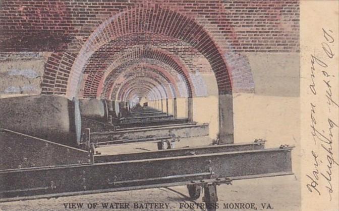 Virginia Fortress Monroe View Of Water Battery 1905