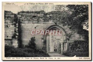 Postcard Old Donzy I & # 39Abbaye From I & # 39Epeau