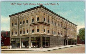 c1910s Cedar Rapids, IA Business College Litho Photo Postcard Cute Acmegraph A33