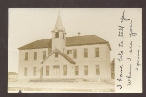 RPPC DOUGLAS NEBRASKA PUBLIC SCHOOL BUILDING VINTGA REAL PHOTO POSTCARD