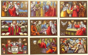 The Sunday Gospels in images 52 artistically colored postcards by René de Cramer 