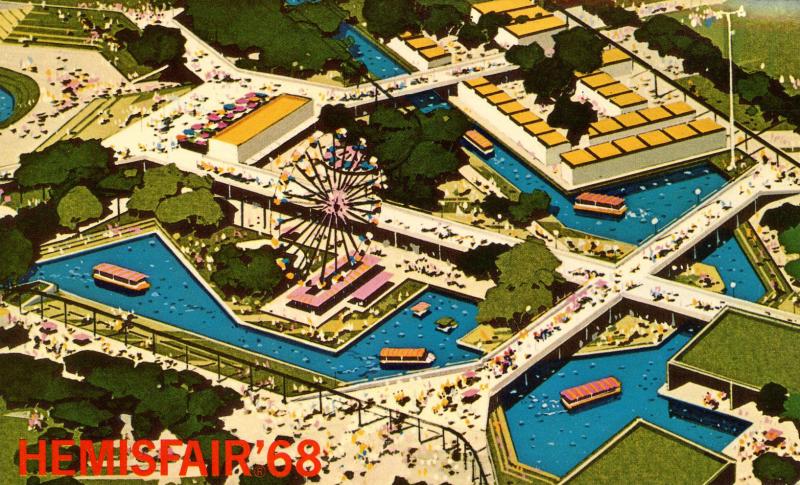 TX - San Antonio, 1968. HemisFair '68. Fiesta Gardens