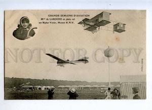 205230 FRANCE AVIATION Voisin airplane woman pilot de LAROCHE