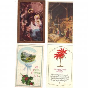 Lot of 4 Antique Christmas Postcards - Lot 936