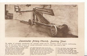 Herefordshire Postcard - Leominster Priory Church - Ducking Stool - Ref 3896A