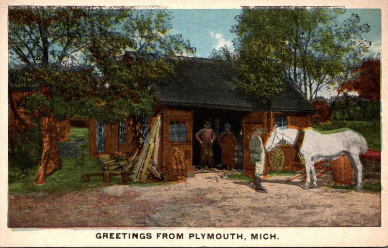 Michigan Greetings From Plymouth