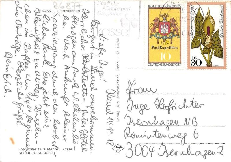 BG877 kassel staatstheater   CPSM 14x9.5cm germany