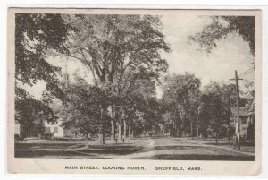 Main Street Sheffield Massachusetts 1921 postcard